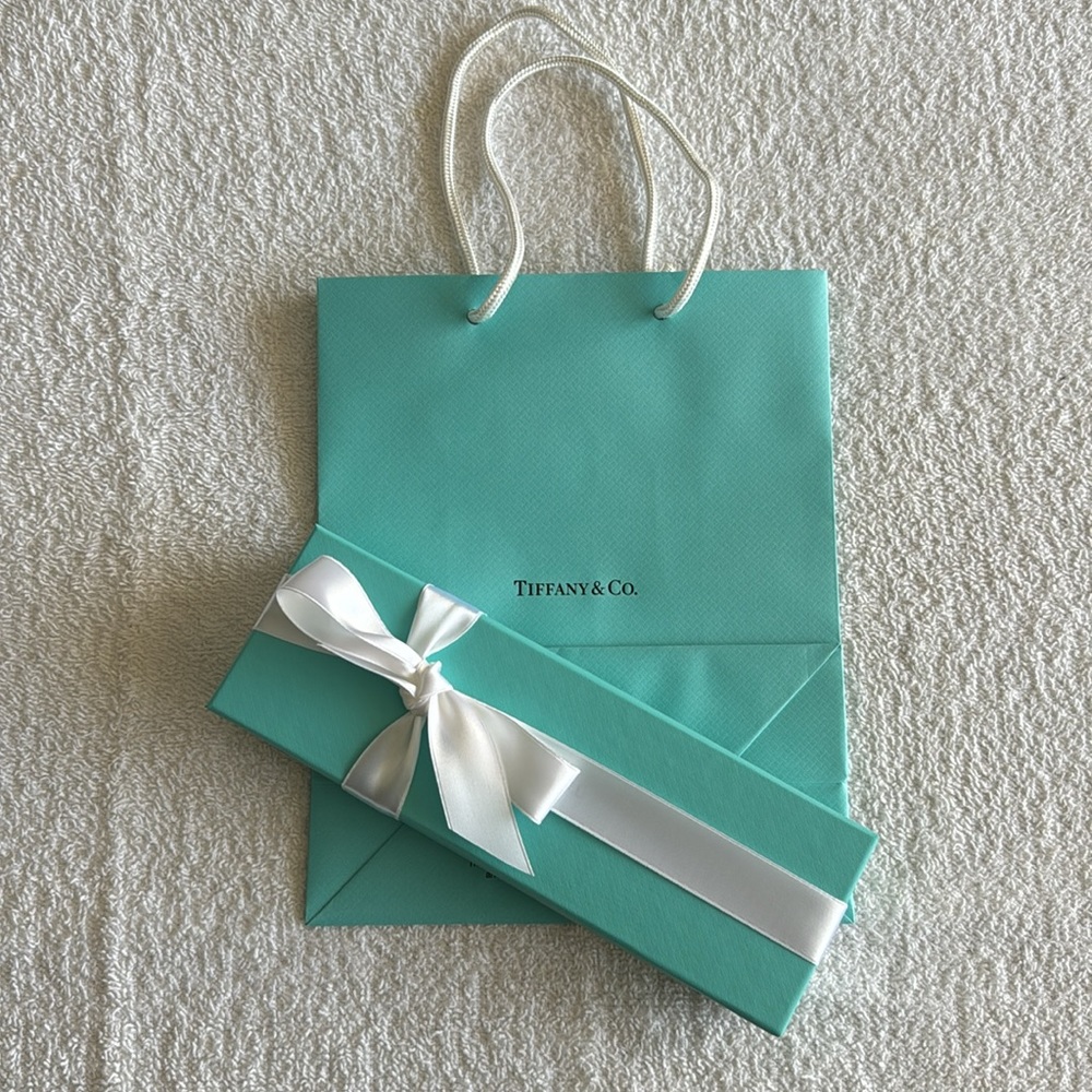 Tiffany & Co. Giant T Ribbon Scarf in Tiffany Blue - Picture 17 of 17
